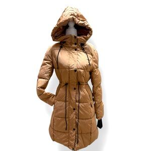 Steve Madden Ladies Hooded Puffer Parka Thumb Holes Small Jacket‎ coat